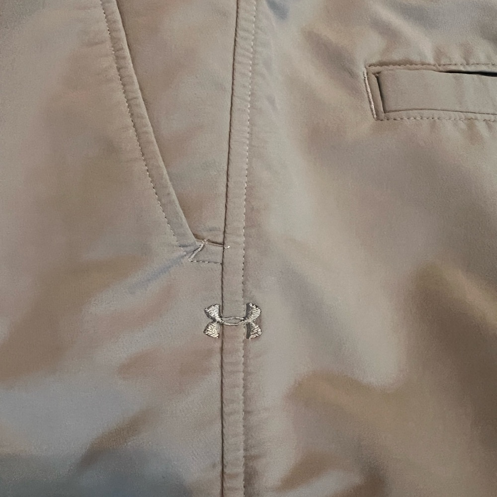 Under Armour Mens UA Leaderboard Golf Shorts Mid Rise Flat Front Tan Size 36 - Picture 9 of 13